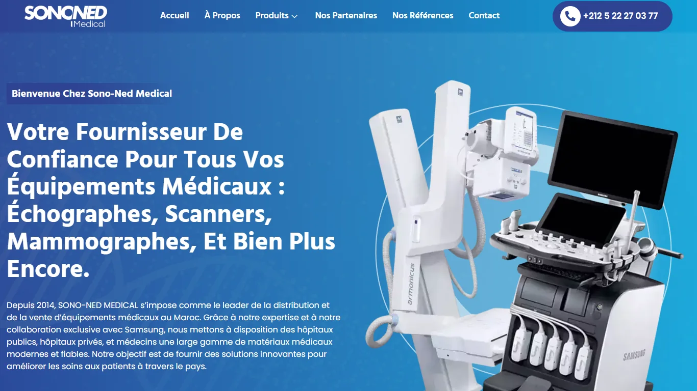 Aperçu du site Sono-Ned Medical