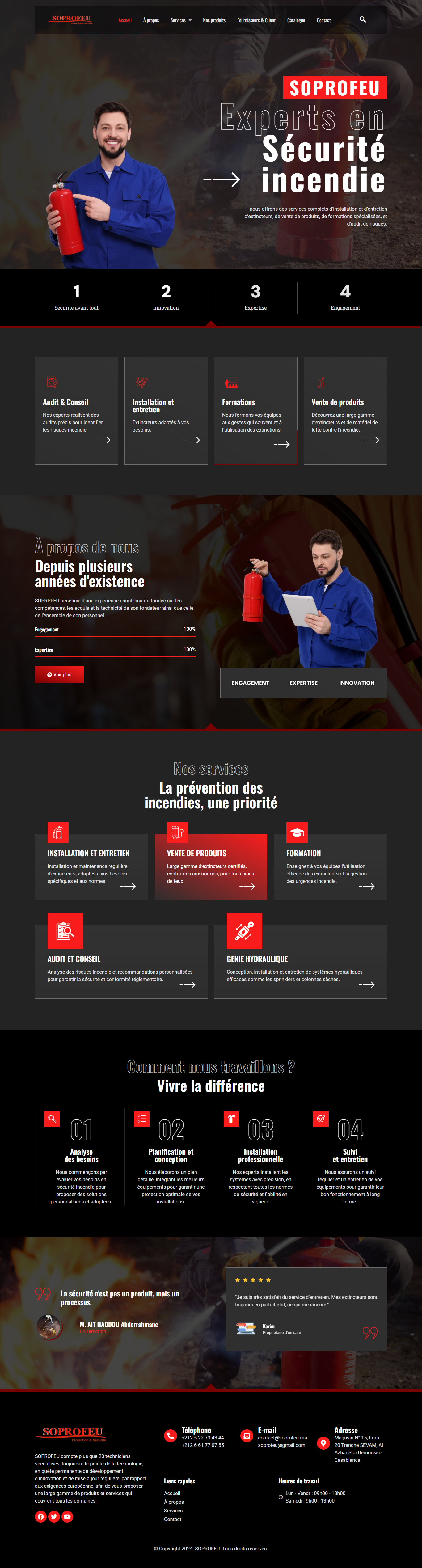 Aperçu du site Soprofeu