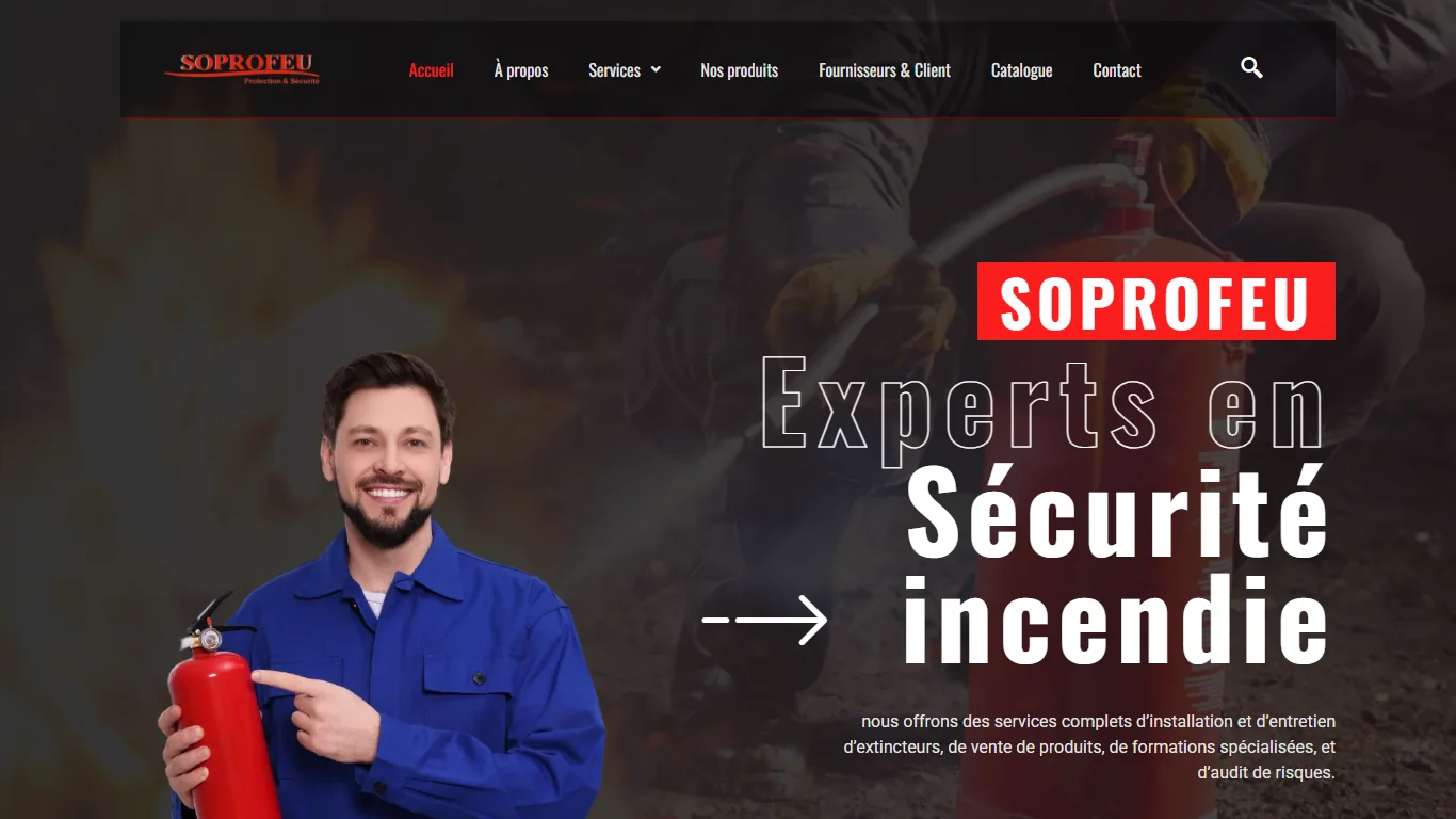 Aperçu du site Soprofeu